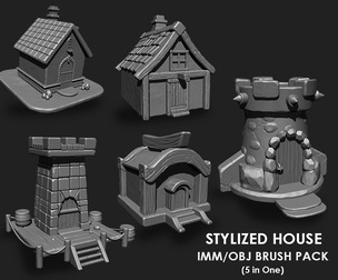 Stylized House IMM Brush Pack (5 in One)