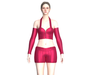 Girls Bralette With Shorts - Second life Outfit | Marvelous / Clo3d / obj / fbx