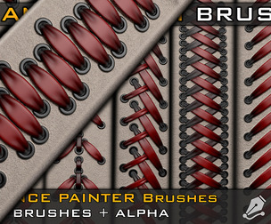 Dynamic Stitch Brushes Vol.03  for Substance Painter & ZBrush (Path Tool / IMM Brush + 4K Alpha)