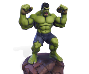 Gamma Rage HighPoly Hulk 3D print model
