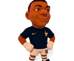 Kiki le Bleu – High-Poly Stylized Football Figurine (Fan Art Tribute)