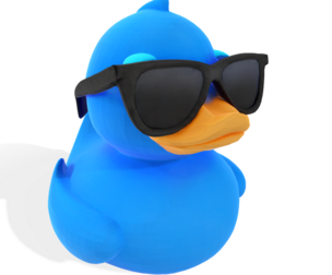 Cool Quack – Low-Poly Duck with Sunglasses (3D Printable Figurine)