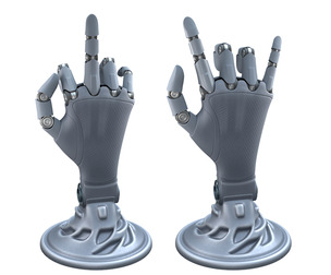 Mechanical hand robot figure