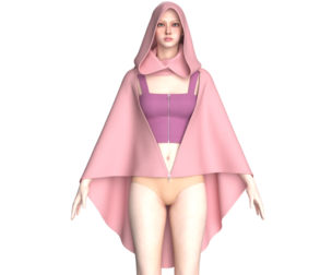 Girls Bralette With Hooded Dress | Marvelous / Clo3d / obj / fbx
