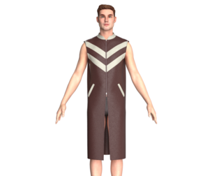 Men Sleeveless Leather Jacket | Marvelous / Clo3d / obj / fbx
