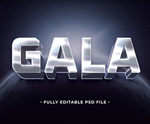 Gala Halo PSD Fully Editable Text Effect. Layer Style PSD Mockup Template