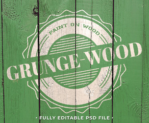 Grunge Mockup PSD Fully Editable Text Effect. Layer Style PSD Mockup Template