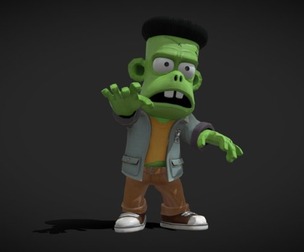 Stylized Frankenstein Character – Cartoon Monster