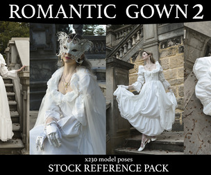 Romantic Gown - Fantasy stock model reference pack 2