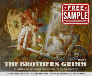 Free Sample - The Brothers Grimm Procreate Kit (Procreate Brushes, Color Palettes and more)