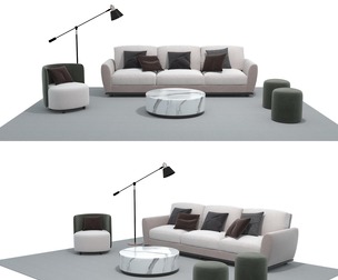 Fabric sofa set 02