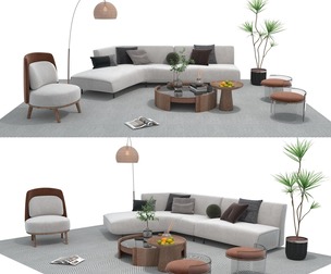 Fabric sofa set 04
