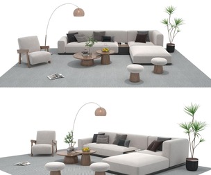 Fabric sofa set 05