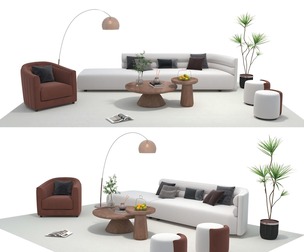 Fabric sofa set 07