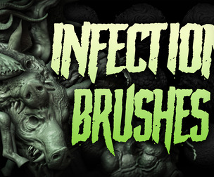 Zbrush + Blender - Infection and Diseases 40 Brushes Pack