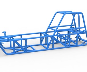 Frame of Vintage Dirt Modified stock car V2 Scale 1:25