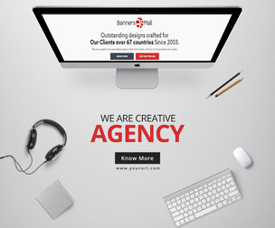 Business Banner, EDITABLE PSD Template, Marketing Design, Promo Campaign