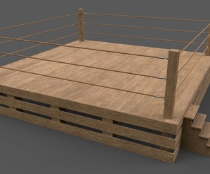 PBR Modular Wood Basic Wrestling Rings 20ftx20ft