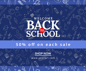 Education Banner, EDITABLE PSD Template, Shop Now, Advertising