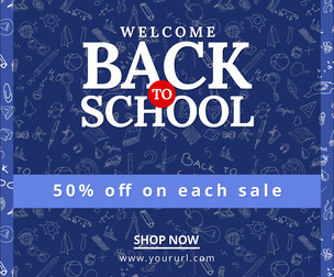 Education Banner, EDITABLE PSD Template, Shop Now, Advertising