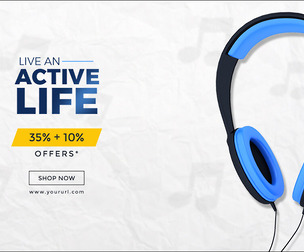 Product Sale Banner, EDITABLE PSD Template, Shop Now, Advertising