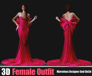 3d Famale Outfits (CLO3D, MD PROJECTS+OBJ+FBX)