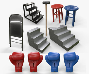 PBR Boxing and Wrestling Rings Props