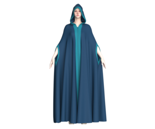 Girls Hooded Cape Dress | Marvelous / Clo3d / obj / fbx