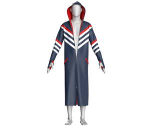 Men Hooded Raincoat Leather Jacket | Marvelous / Clo3d / obj / fbx