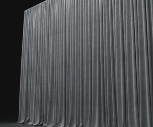 Curtain Grey-8 3D model