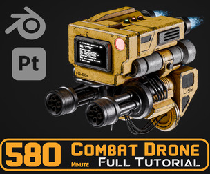 COMBAT DRONE / 3D Model+Full Tutorial
