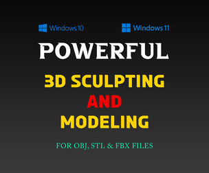 3D Sculpting & Modeling Tool – No Lifetime! Work for OBJ, STL & FBX files