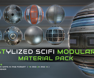 Stylized SciFi Modular Material Pack
