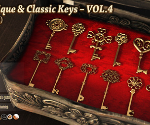 74 Antique & Classic Keys – Vol.4 (3D Model)