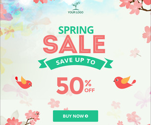 Seasonal Sale Banner, EDITABLE PSD Template, E-Commerce Marketing, Advertising