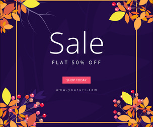 Seasonal Sale Banner, EDITABLE PSD Template, E-Commerce Marketing, Advertising