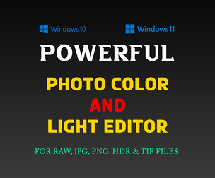 Photo Color & Light Editor – No Lifetime! Tool work for RAW, JPG, PNG, HDR & TIF files