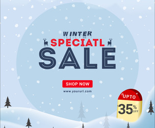 Seasonal Sale Banner, EDITABLE PSD Template, E-Commerce Marketing, Advertising