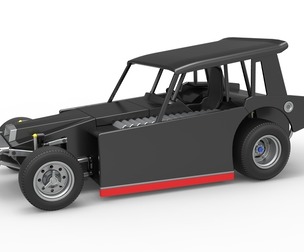 Vintage Dirt Modified stock car V6 Scale 1:25