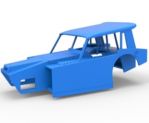 Shell of Vintage Dirt Modified stock car V6 Scale 1:25
