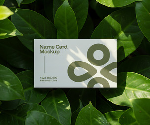 Business Card Mockup PSD Template - Nature & Eco-Friendly Branding
