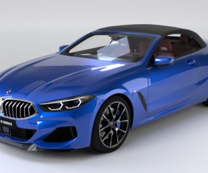 BMW 8-Series Convertible High Poly 3D Model