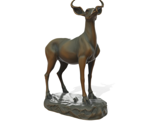 Bronze Wildlife Sculpture STL – Lifelike Deer Figurine for 3D Print