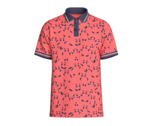 Men Panda Printed Polo Shirt | Marvelous / Clo3d / obj / fbx