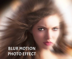 Blur Motion Photo Effect PSD Template