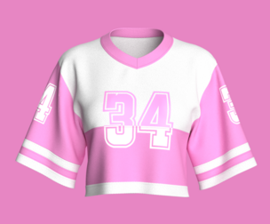 Girls Basketball Crop Tshirt - Mesh | Marvelous / Clo3d / obj / fbx