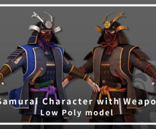 Samurai Character with Weapon