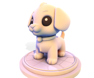Adorable Low Poly Puppy 3D Model Ready for Print