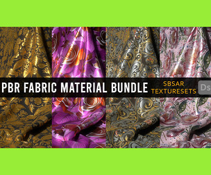 Substance Floral Fabric bundle (SBSAR, texture sets)