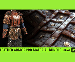 Leather Armor Substance PBR Material Bundle (SBSAR+textuersets)